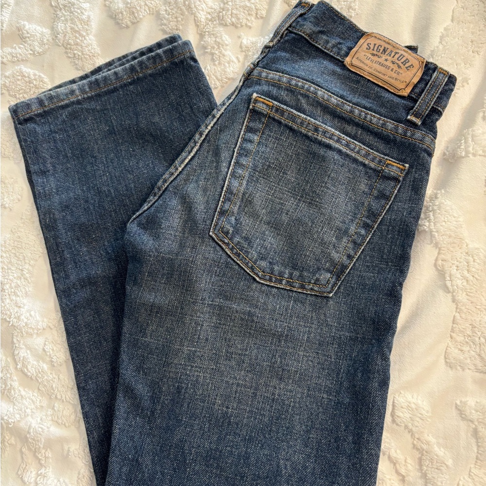 Signature by Levi Strauss Youth 12R Deep Indigo Straight Jeans